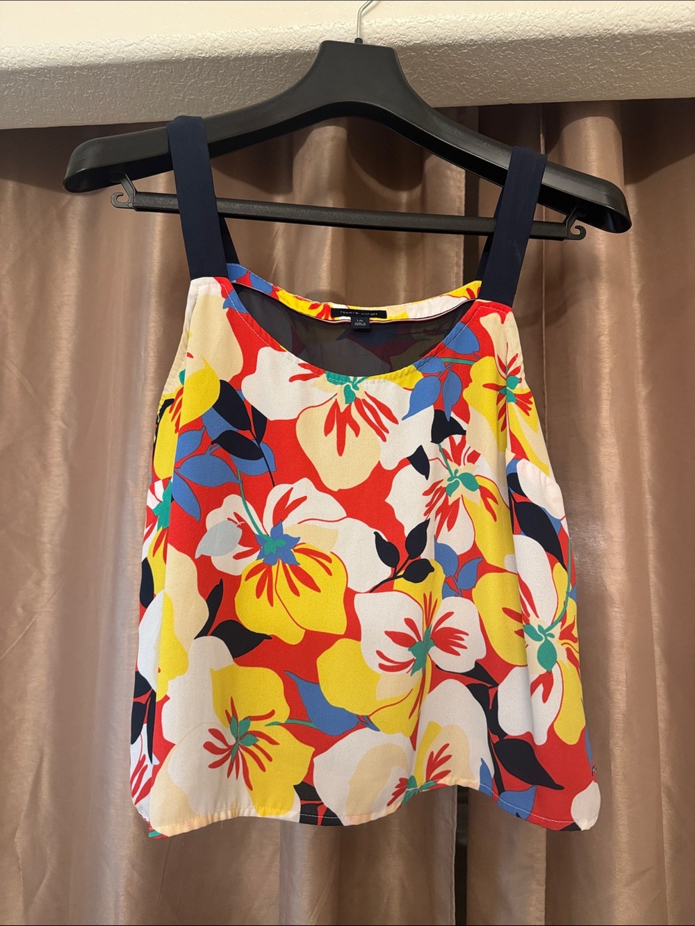 Tommy Hilfiger Multicolor Floral Tank with Navy Straps